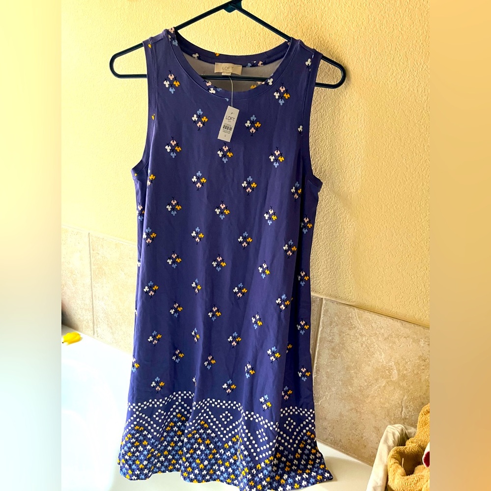 Ann Taylor Loft S sleeveless rayon dress NWT